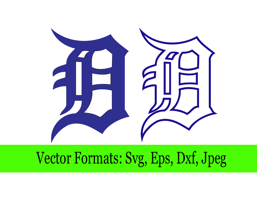 Detroit Tigers Baseball Set Design SVG Files, Cricut, Silhouette Studio,  Digital Cut Files