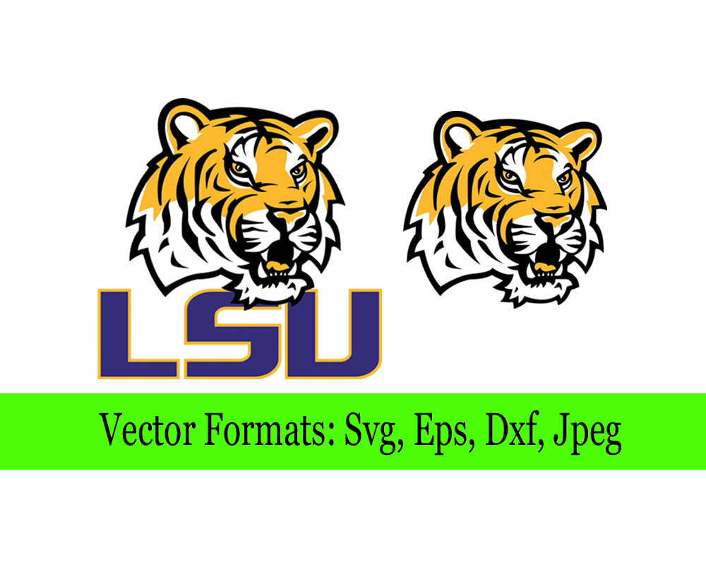 LSU Tigers Logos SVG File – Vector Design in, Svg, Eps, Dxf, and Jpeg  Format for Cricut and Silhouette, Digital download – SVG Shop
