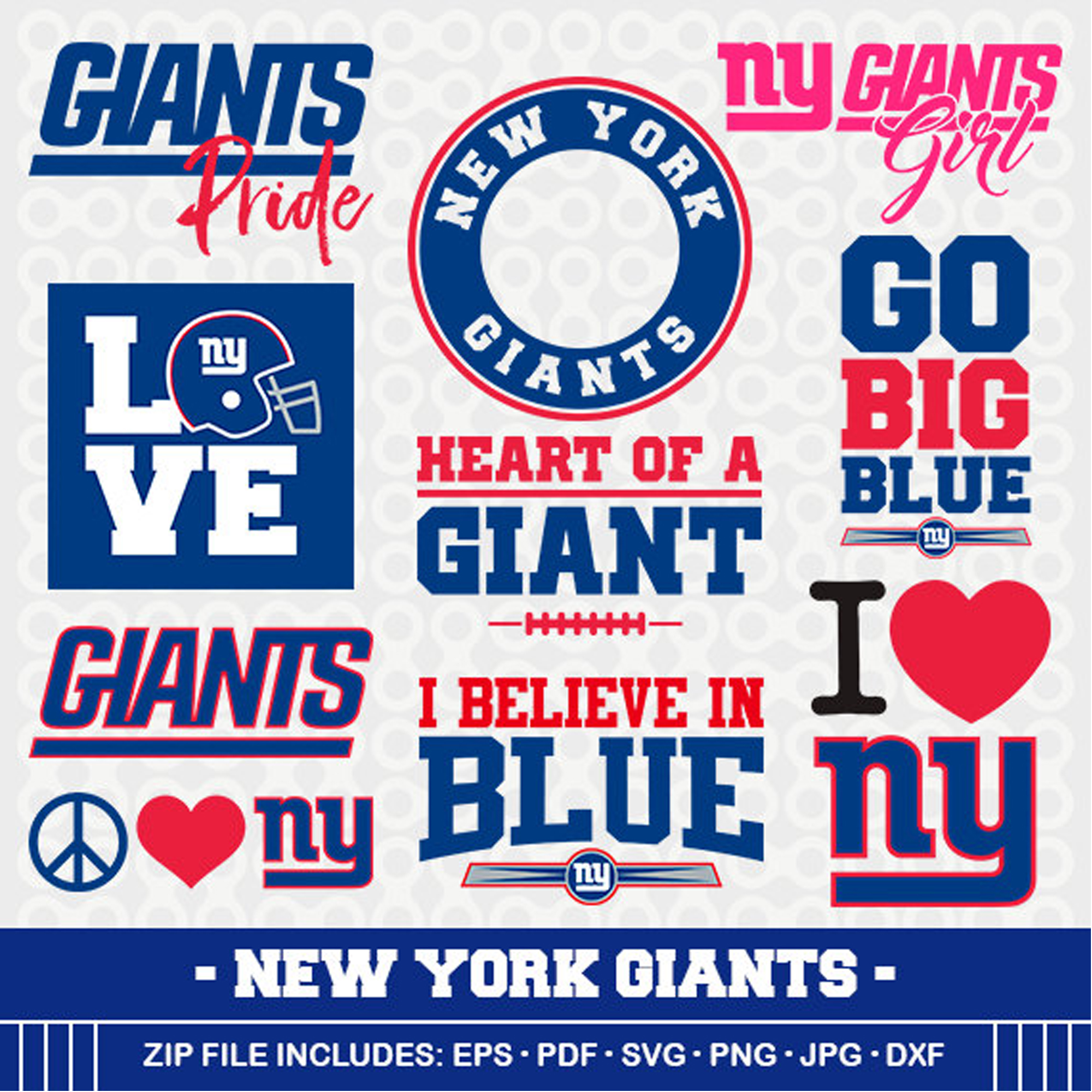 New York Giants Svg File – Vector Design In, Svg, Eps, Dxf, And Jpeg Format  For Cricut And Silhouette, Digital Download – Svg Shop