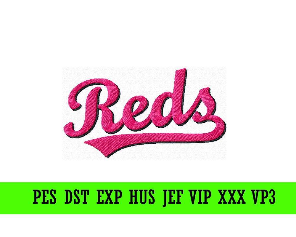 Cincinnati Reds logo machine embroidery design – SVG Shop