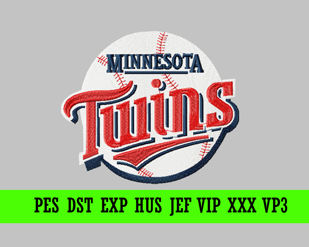 Minnesota Twins Logo Machine Embroidery Design Instant Download