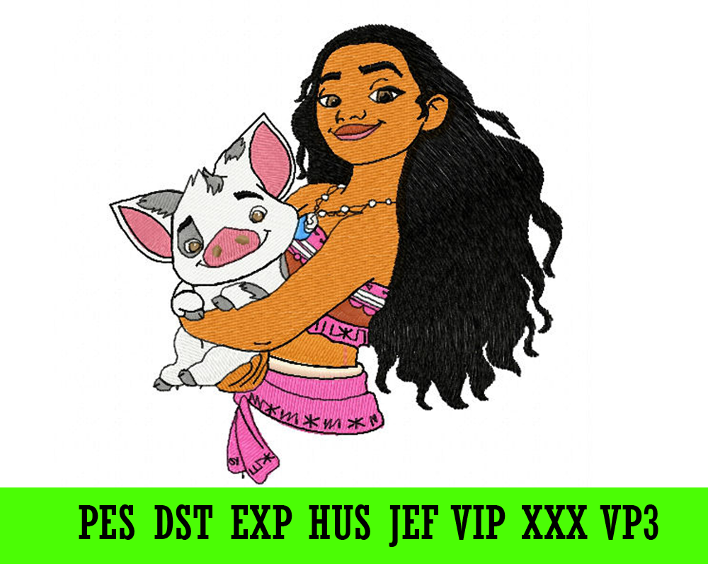 Moana and Pua machine embroidery design – INSTANT download machine ...