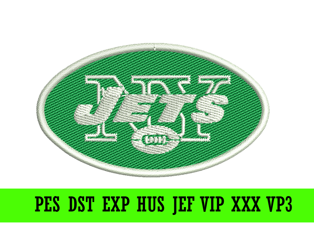 New York Jets logo machine embroidery design – SVG Shop